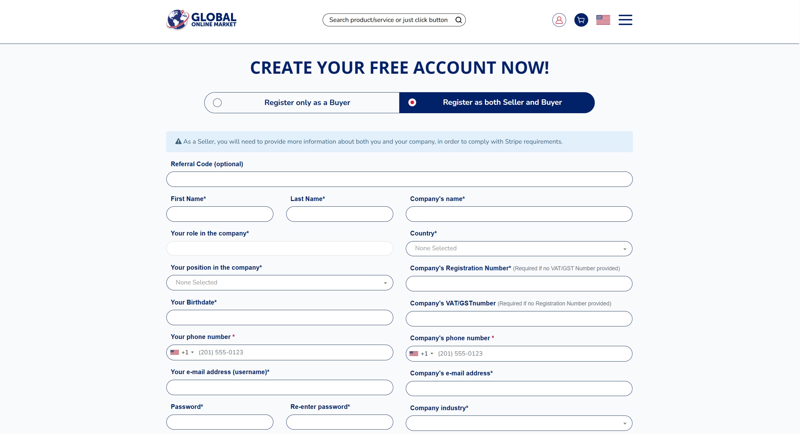 Register as both Seller and Buyer tutorial preview
